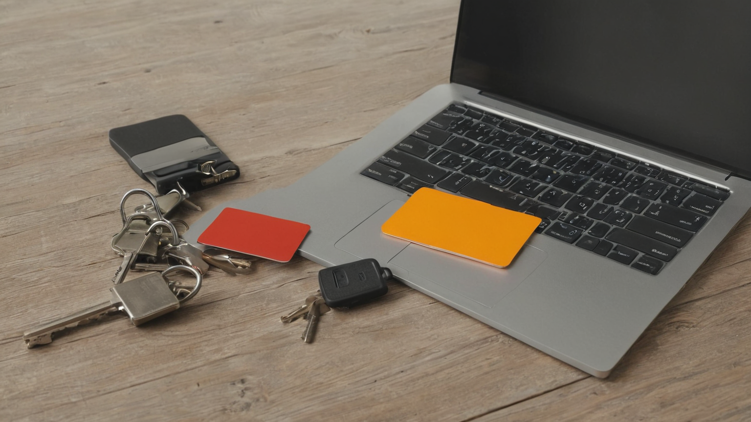 Laptop and blank access tags